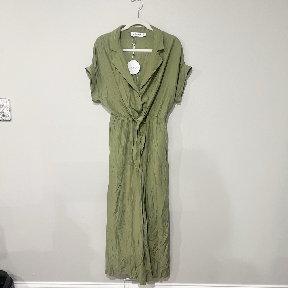 Petal and Pup NWT Green Button Front Jumpsuit